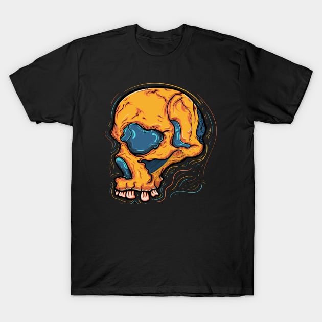 Abstract Skull Head T-Shirt by happymonday